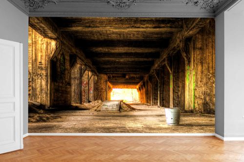 Fototapeta TUNEL JASKINIA VINTAGE SEPIA 130x80 na Arena.pl