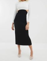 Sukienka midi River Island z długim rękawem i wycięciem S