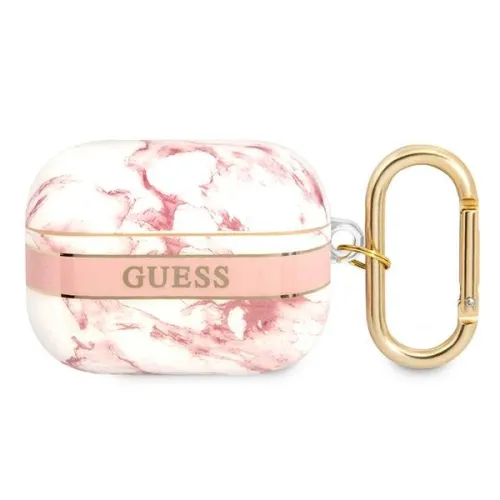 Etui Guess Marble Strap Collection na AirPods Pro - różowe na Arena.pl