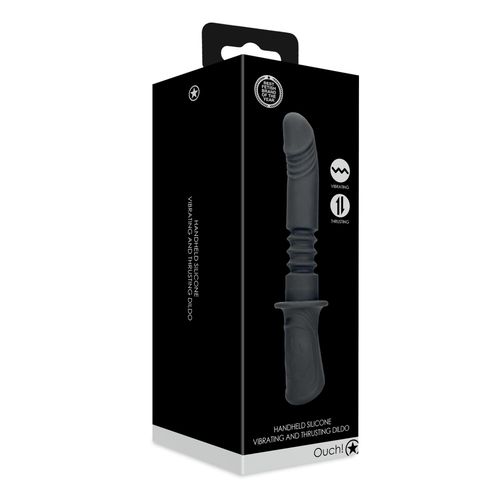 Hand Held Vibrating And Thrusting Sex Machine - Black na Arena.pl