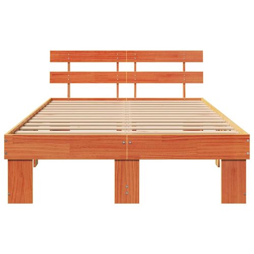 Ramka łóżka Brązowy 135 x 190 cm Lite drewno sosnowe na Arena.pl