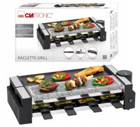 Kontaktowy, raclette grill elektryczny Clatronic 263815 czarny 1200 W
