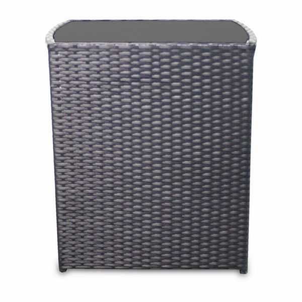 MEBLE OGRODOWE Z TECHNORATTANU STOLIK 2 CHOWANE FOTELE CZARNE 17385 zdjęcie 5