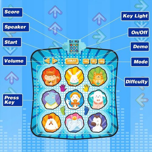 REGULOWANE OBJĘTOŚĆ TANECZNA PAD TANECZNA Z 4 TRYBAMI GRY, BEZ POŚLIZGU na Arena.pl