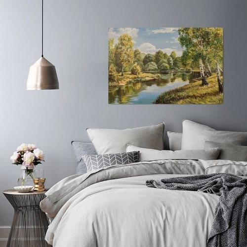 Obraz na płótnie - Canvas, Nad rzeką 40x30 na Arena.pl