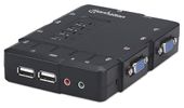 Przełącznik KVM VGA/USB 4x1 4-Portowy z Audio/Mic