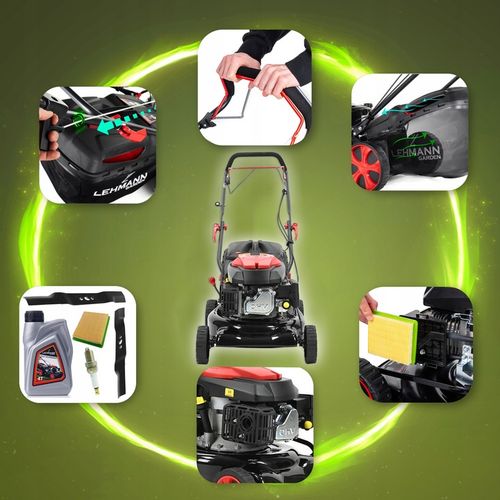 KOSIARKA SPALINOWA LEHMANN 44CM NAPĘD POTĘŻNA SILNIK 146CC MULCZOWANIE 6KM na Arena.pl