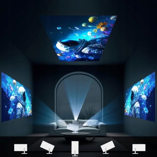 MINI PROJEKTOR SMART RZUTNIK FULL HD Z GŁOŚNIKIEM ANDROID TV WIFI BLUETOOTH na Arena.pl