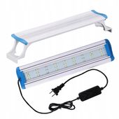BELKA LED DO AKWARIUM LAMPA BIAŁO-NIEBIESKA 27 DIOD 13W REGULACJA 28-40cm