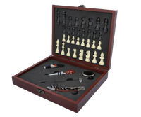 Zestaw do Wina + Szachy 7w1 na Prezent Komplet Akcesoriów Winiarskich