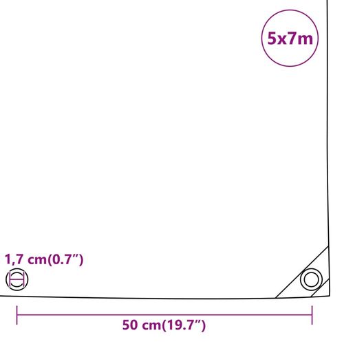 Plandeka, czarna, 5x7 m, 650 g/m² na Arena.pl