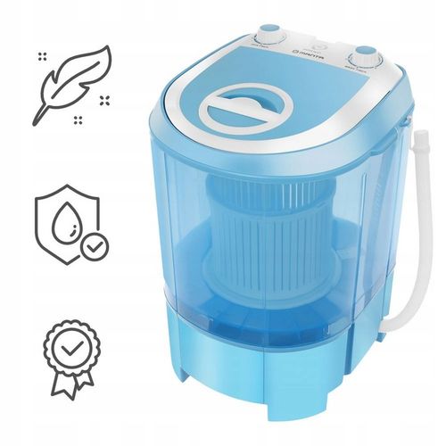 Pralka turystyczna WIRNIKOWA Z WIRÓWKĄ mini mała przenośna 3,8 kg MANTA na Arena.pl