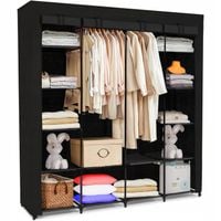 Szafa Materiałowa Tekstylna na Ubrania Składana Duża Garderoba na