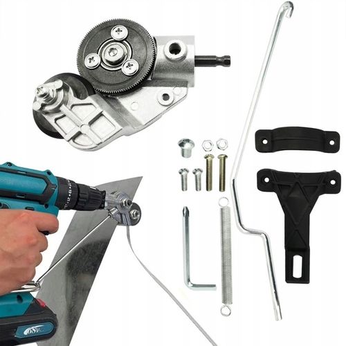 ADAPTER DO CIĘCIA BLACHY NA WKRĘTARKĘ WIERTARKĘ PRZYSTAWKA NOŻYCE na Arena.pl