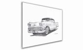 OBRAZ NA SZKLE PROSTOKĄTNY - USA - Cadillac Eldorado - 1960