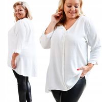 Biała TUNIKA damska DUŻE ROZMIARY 8XL