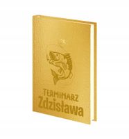 PLANER wędkarza kalendarz dzienny A4 2026 złoty srebrny z grawerem
