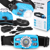 LATARKA CZOŁOWA CZOŁÓWKA WARSZTATOWA LED 350LM AKUMULATOROWA ZOOM CZUJNIK