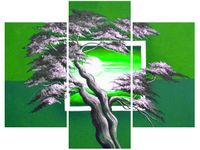 OBRAZ GREEN SUNSET NATURA