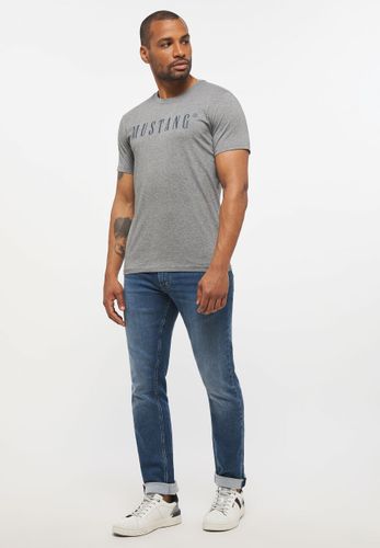 MUSTANG Style Alex C LOGO Tee MĘSKI T-SHIRT KOSZULKA Mid Grey Melange 1013221 4140 XL na Arena.pl