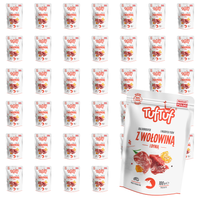 MOKRA KARMA DLA PSA TufTuf SASZETKA MIELONKA WOŁOWINA DYNIA 40x100G