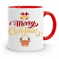 Kubek Czerwony Świąteczny Pod Choinkę Na Mikołaja Z Nadrukiem Ze Zdjęciem