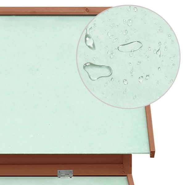 Klatka dla kurcząt, mokka i biel, 152x96x110 cm, lita jodła zdjęcie 7