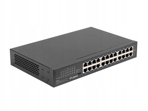 SWITCH 24 PORTY LANBERG RSGE-24 1GB RACK 19 METALOWY NIEZARZĄDZALNY na Arena.pl