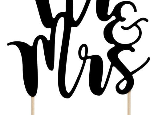 Topper na tort Mr&Mrs, 25,5cm na Arena.pl