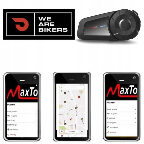 INTERKOM MOTOCYKLOWY BLUETOOTH MAXTO MX1 | BLUETOOTH|POLSKI LEKTOR na Arena.pl