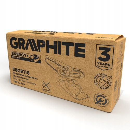GRAPHITE MINI PIŁA PILARKA ŁAŃCUCHOWA AKUMULATOROWA 18V LI-LON 58GE116 na Arena.pl