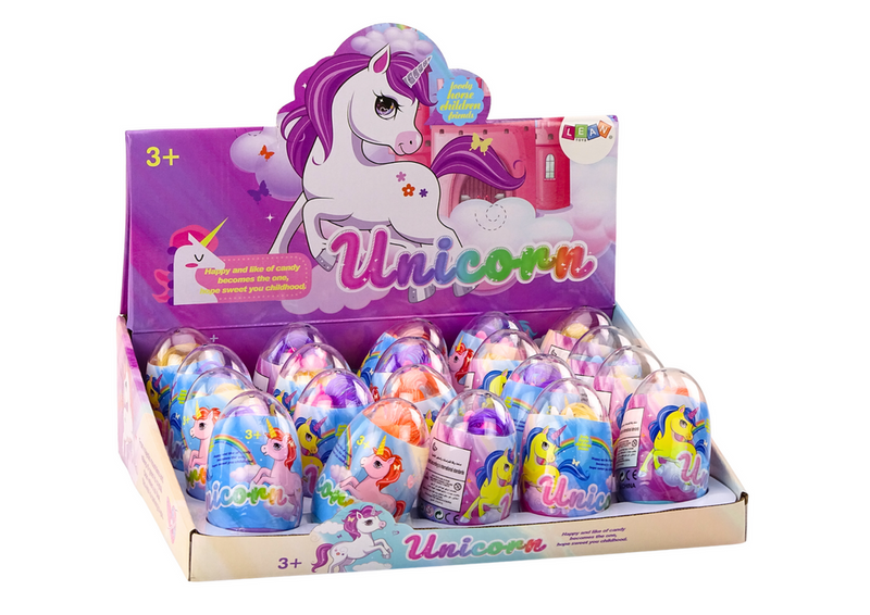 Figurka Jednorożec W Jajku Kolorowy Do Czesania Grzebień Magiczne Jajko Mix zdjęcie 3