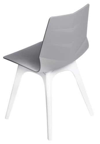 Krzesło leaf szare, podst. biała na Arena.pl