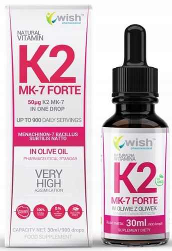 Wish Witamina K2 MK7 Forte 50ug 900 kropli 30 ml na Arena.pl