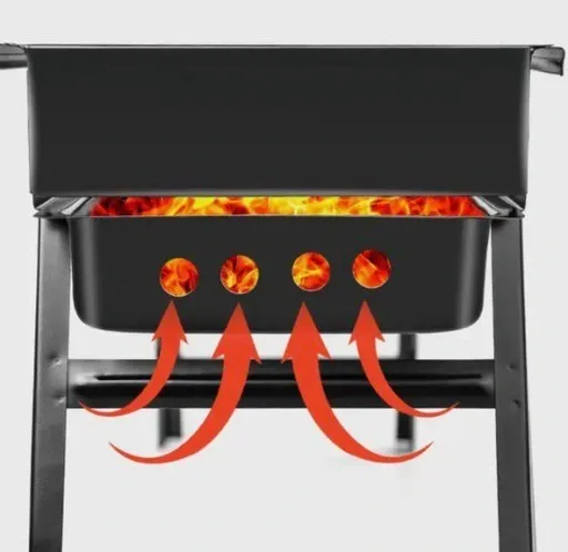 Grill węglowy BBQ 60 x 22 cm zdjęcie 7