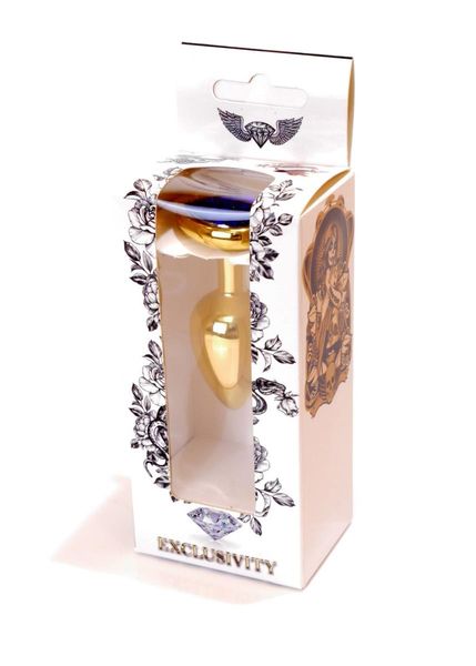 Plug-Jewellery Gold  Heart PLUG- Dark Blue zdjęcie 9