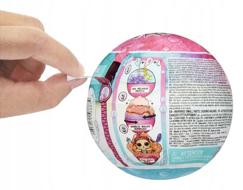 LOL SURPRISE BUBBLE Suprise Lalka 7,6cm Kula Niespodzianka RÓŻOWA MUSUJĄCA na Arena.pl