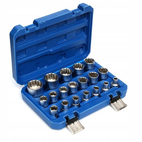 PROFESJONALNY ZESTAW NASADEK E-TORX SPLINE - 1/2" na Arena.pl
