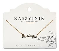 Naszyjnik z napisem Siostra No1