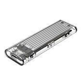 Kieszeń obudowa na dysk TCM2-C3 M.2 NVME na USB-C 10Gb/s - szaro-przezroczysta