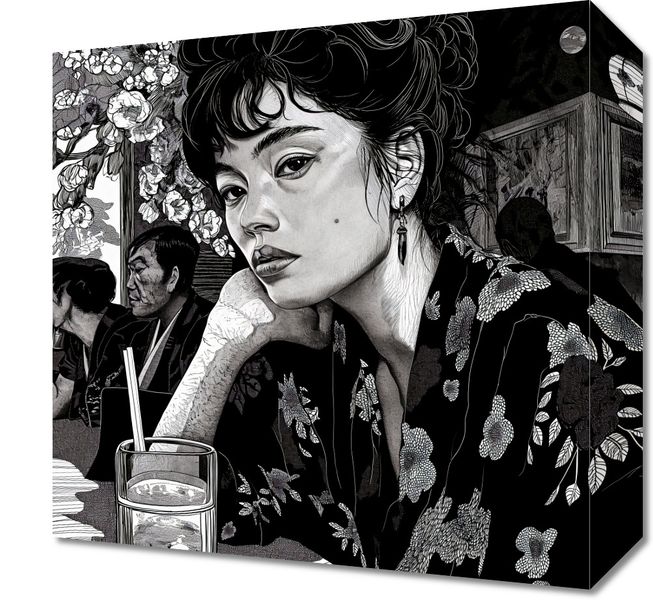 Obraz 30x30cm Czarne Kimono zdjęcie 1