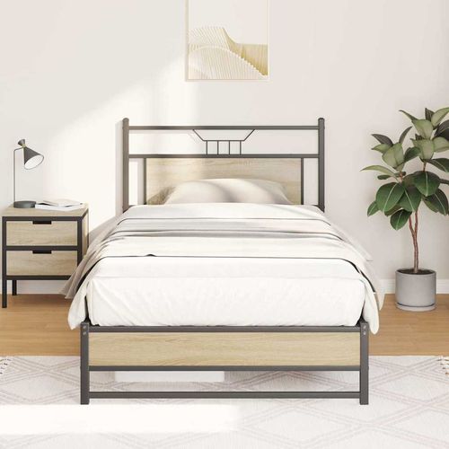 Łóżko bez materaca, dąb sonoma, 100x200 cm na Arena.pl