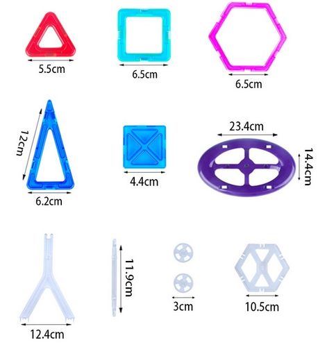 Kolorowe klocki magnetyczne MAGICAL MAGNET 71 SZT. #E1 na Arena.pl