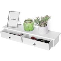 Szafka wisząca biała 65x15x10 cm z szufladami półka