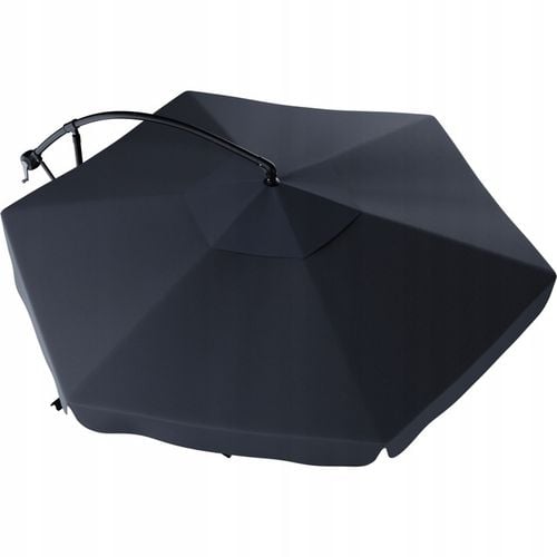 PARASOL OGRODOWY 350cm SKŁADANY NA WYSIĘGNIKU WODOODPORNY + POKROWIEC SZARY na Arena.pl