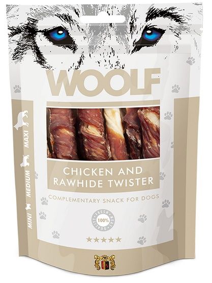 Woolf Chicken & Rawhide Twister 100g zdjęcie 2