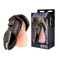 blueline acrylic see-thru czarna klatka intymna - ergonomiczna,