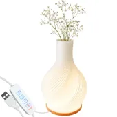 Lampa stołowa led wazon 2w1 dekoracyjna regulacja jasności 3 barwy wewnątrz
