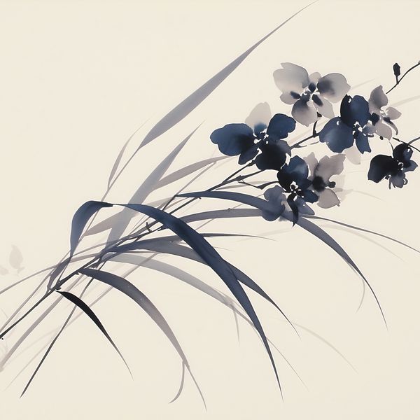 Plakat 100x100cm Orchidea w Sepii zdjęcie 1