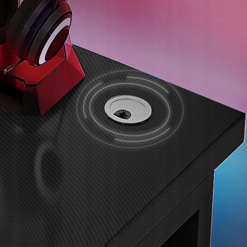 BIURKO GAMINGOWE KOMPUTEROWE CZARNE CARBON NOWOCZESNE DLA GRACZA 120 na Arena.pl